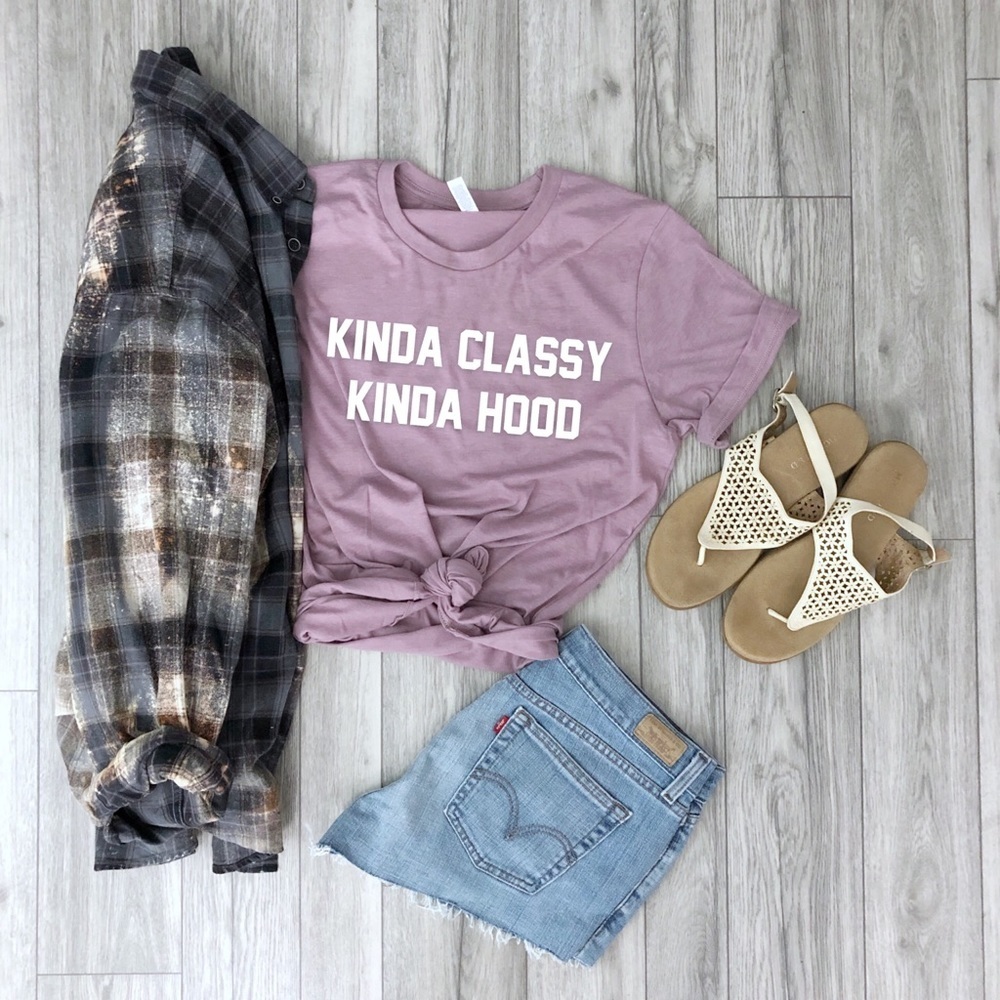 NEW Kinda Classy Kinda Hood Graphic Tee